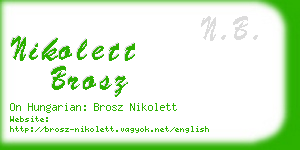 nikolett brosz business card